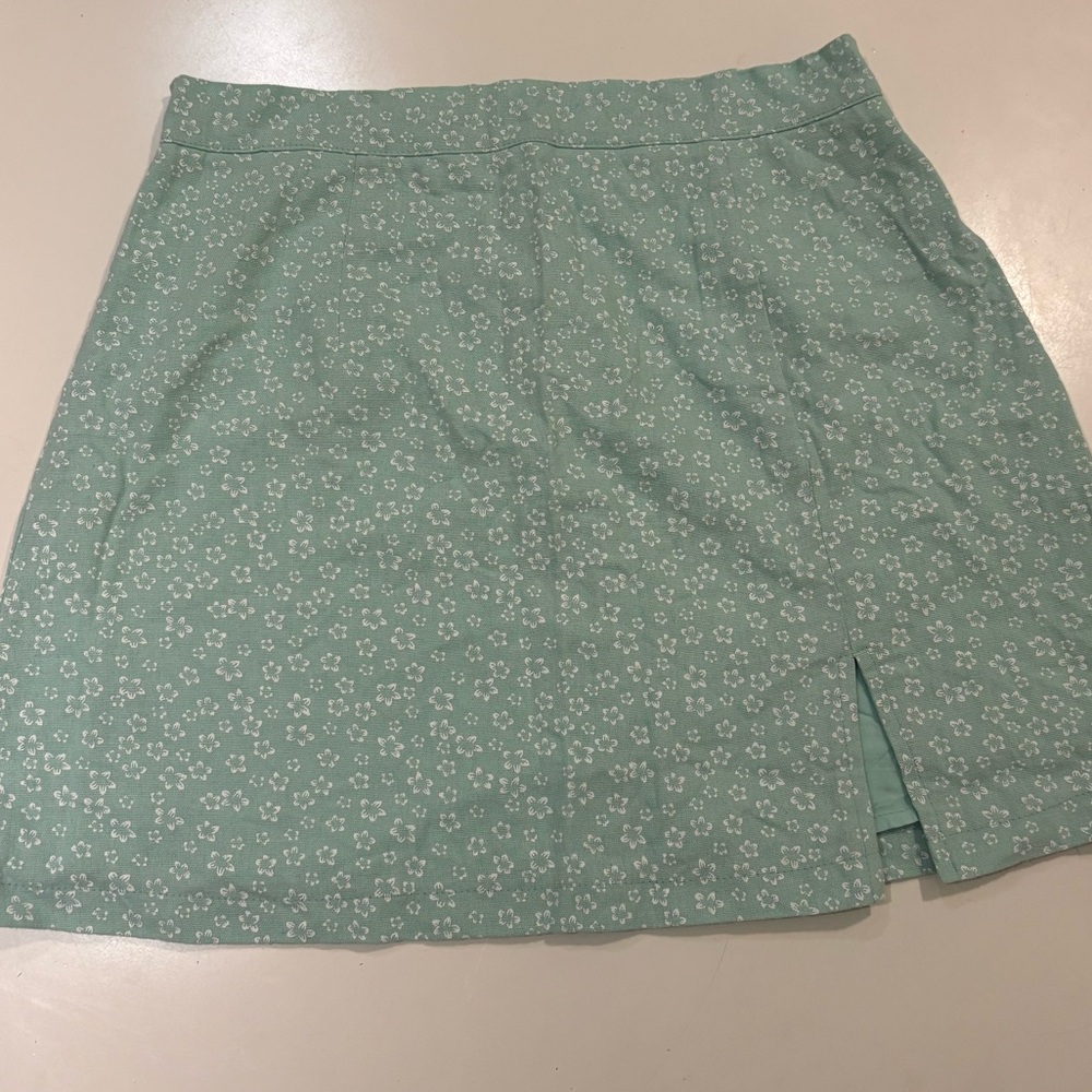 Dolls Kill Floral Mint Green Skirt